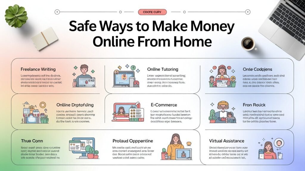 Safe Ways to Make Money Online from Home: A Complete Guide to Earning Safely in 2025