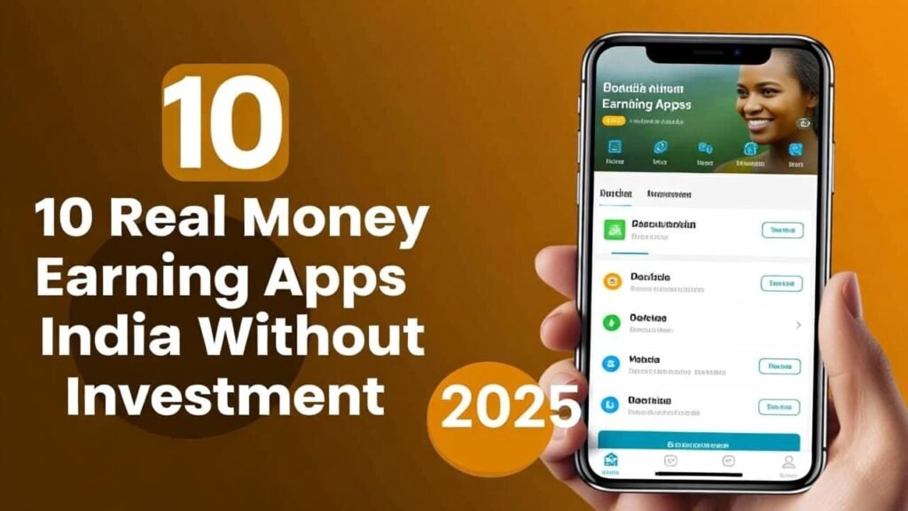 Top 10 Real Money Earning Apps in India Without Investment (2025 Edition)