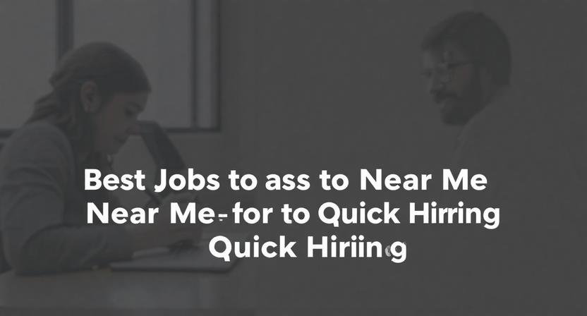 Best Jobs to Apply to Near Me for Quick Hiring: Your Guide to Opening Jobs and Hiring Trends