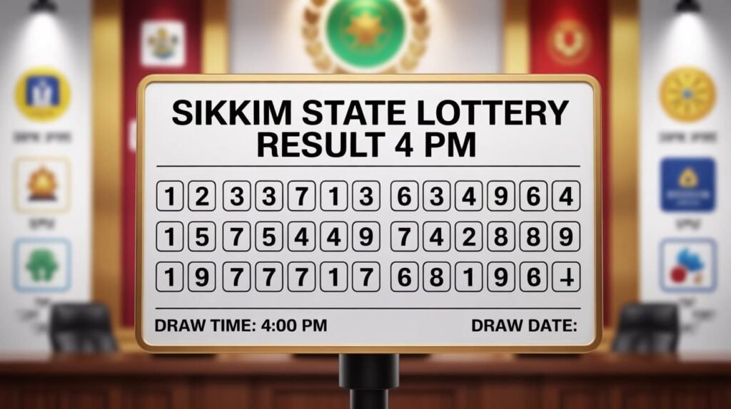 Sikkim state Lottery Result 4 PM