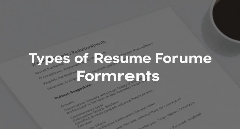 Types of Resume Formats