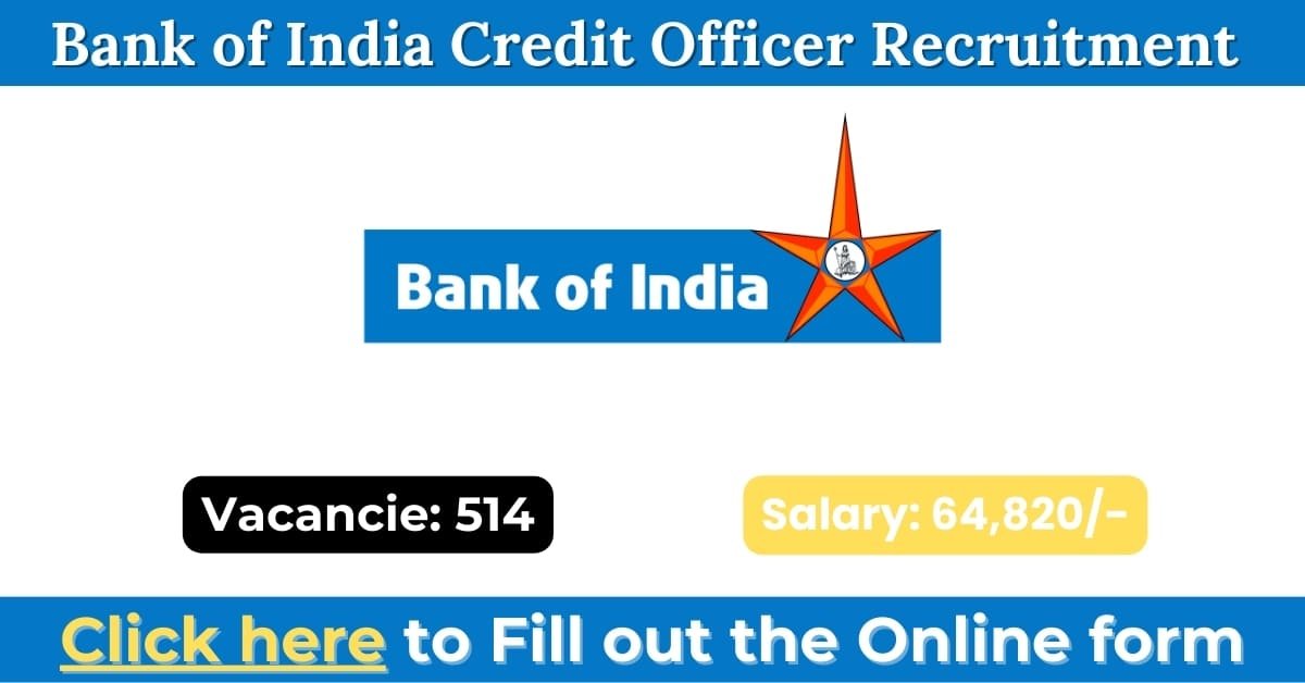 Bank of India Credit Officer Recruitment 2025–26: Apply Online