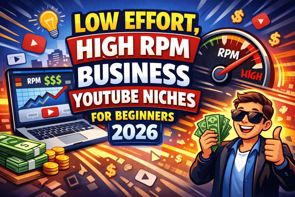 Low Effort, High RPM Business YouTube Niches for Beginners 2026