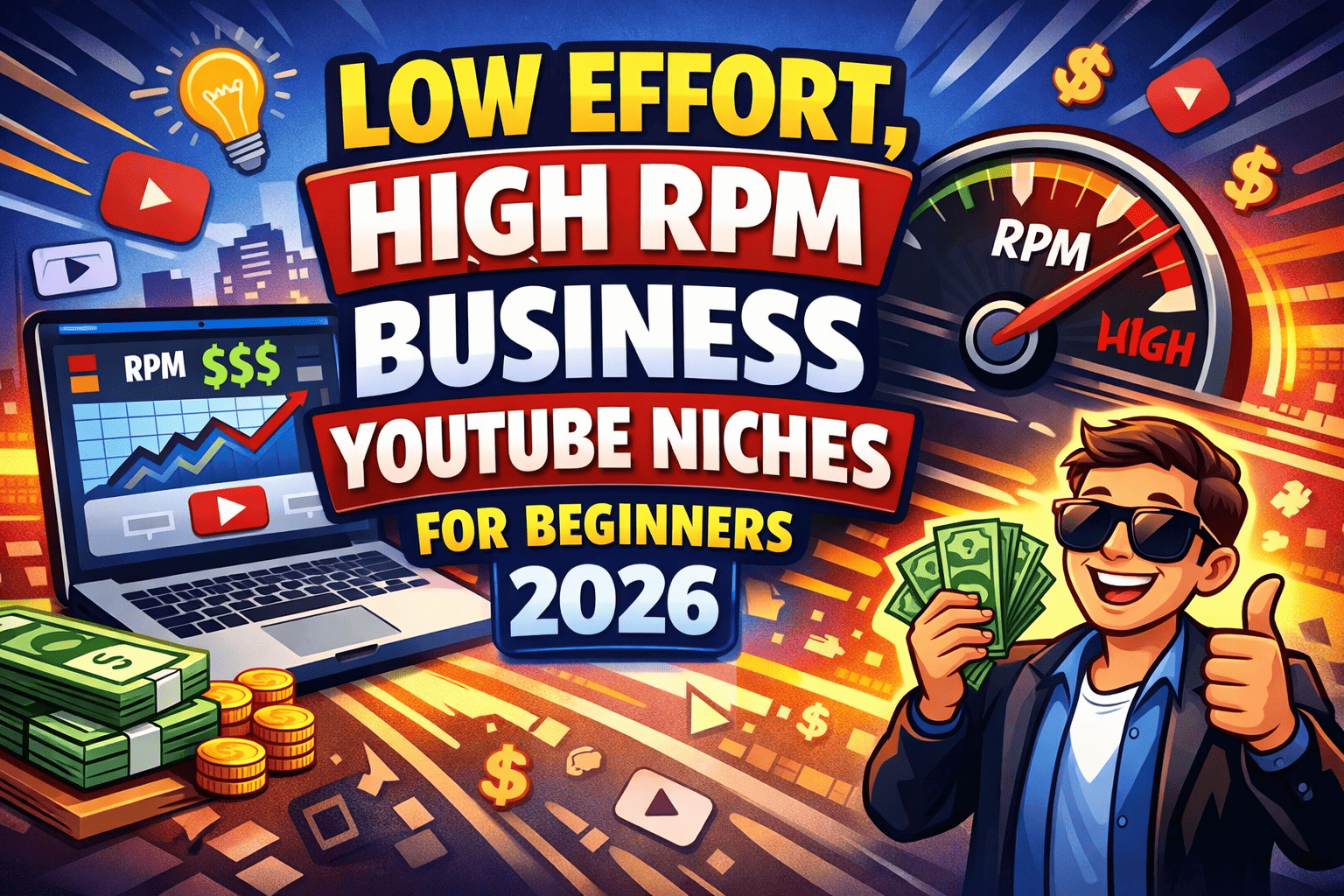 Low Effort, High RPM Business YouTube Niches for Beginners 2026