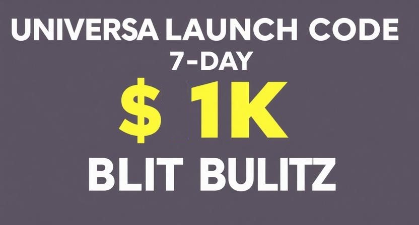 Universal Launch Code: 7-Day $1K Blitz