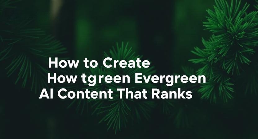 How to Create Evergreen AI Content That Ranks