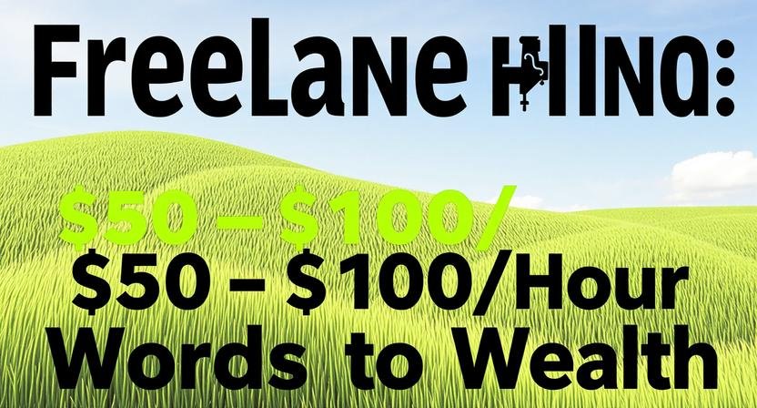 Freelance Writing: $50–$100/Hour Words-to-Wealth