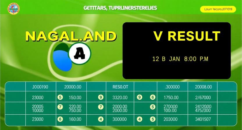 Nagaland Lottery Result – 12 January 8:00 PM