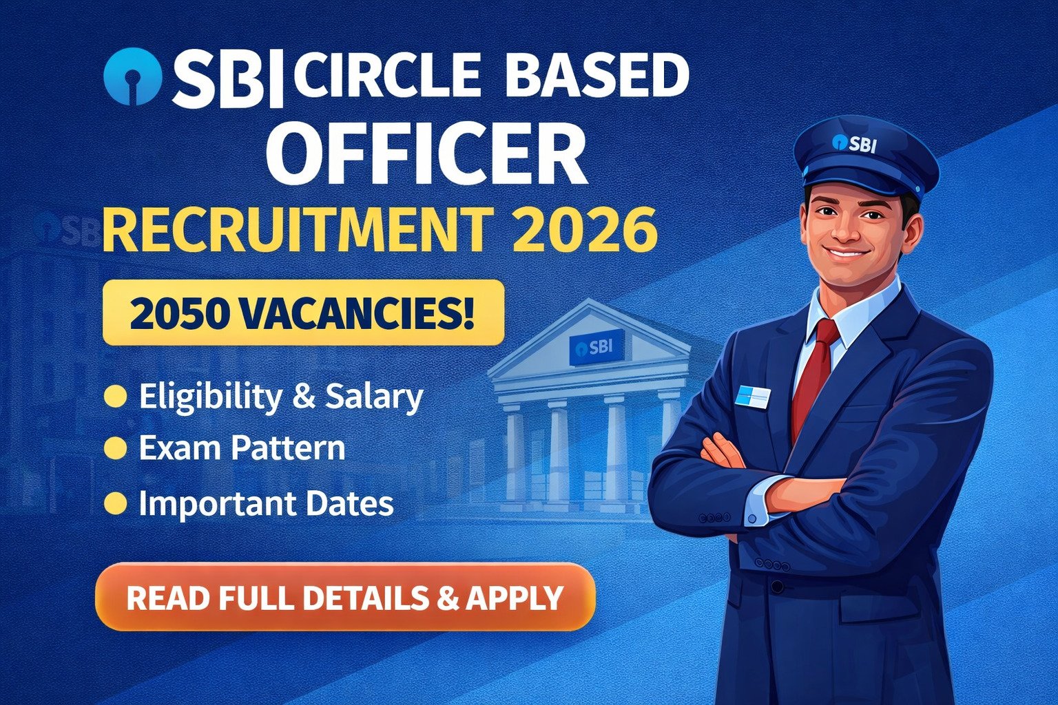 SBI CBO Recruitment 2026: Apply Online for 2050 Circle Based Officer Posts
