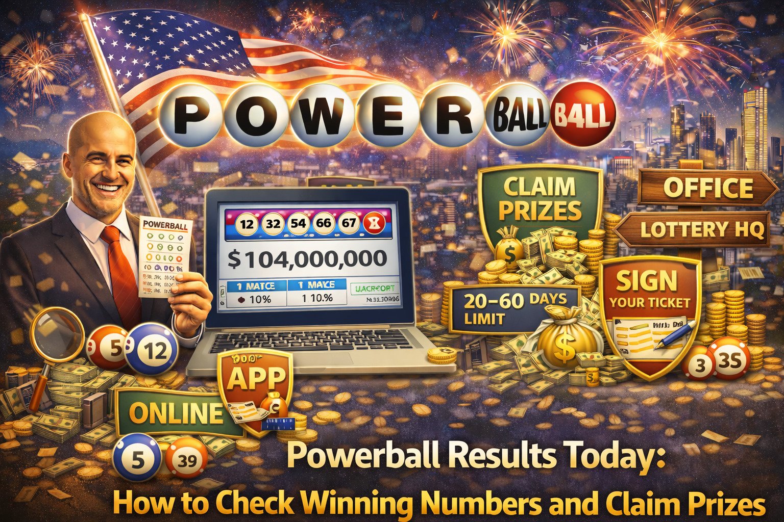 Powerball Results Today: How to Check Winning Numbers and Claim Prizes