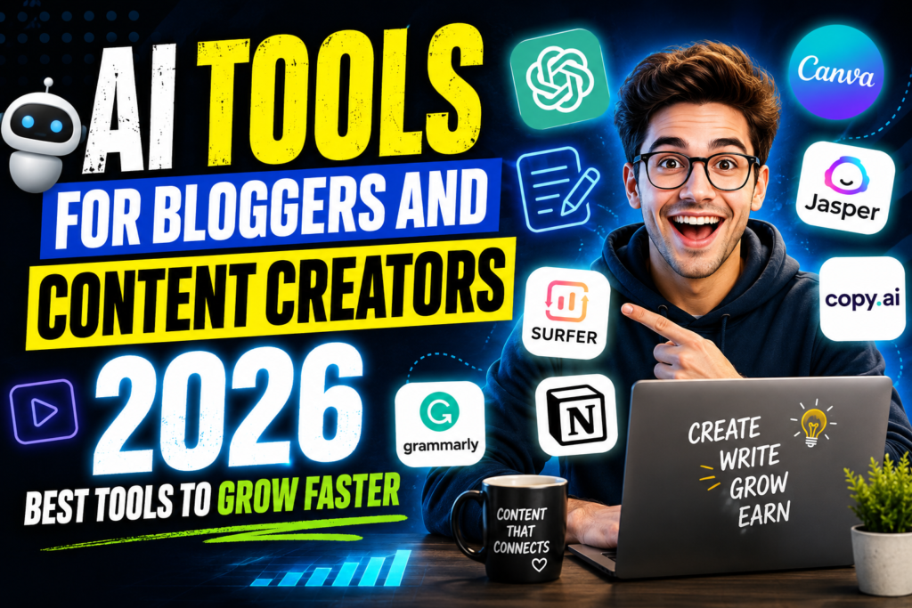Ai tools for Bloggers 2026 and Content Creators: Best Tools to Grow Faster 1 ai tools for bloggers 2026