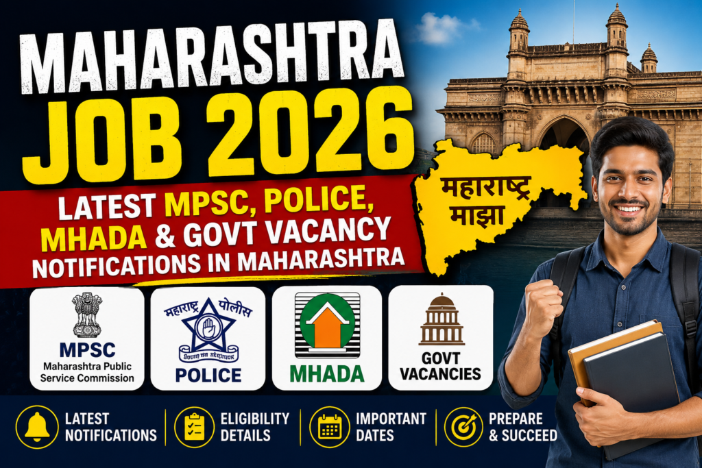 Maharashtra Job 2026: Latest MPSC, Police, MHADA & Govt Vacancy Notifications in Maharashtra 1 Maharashtra Job 2026