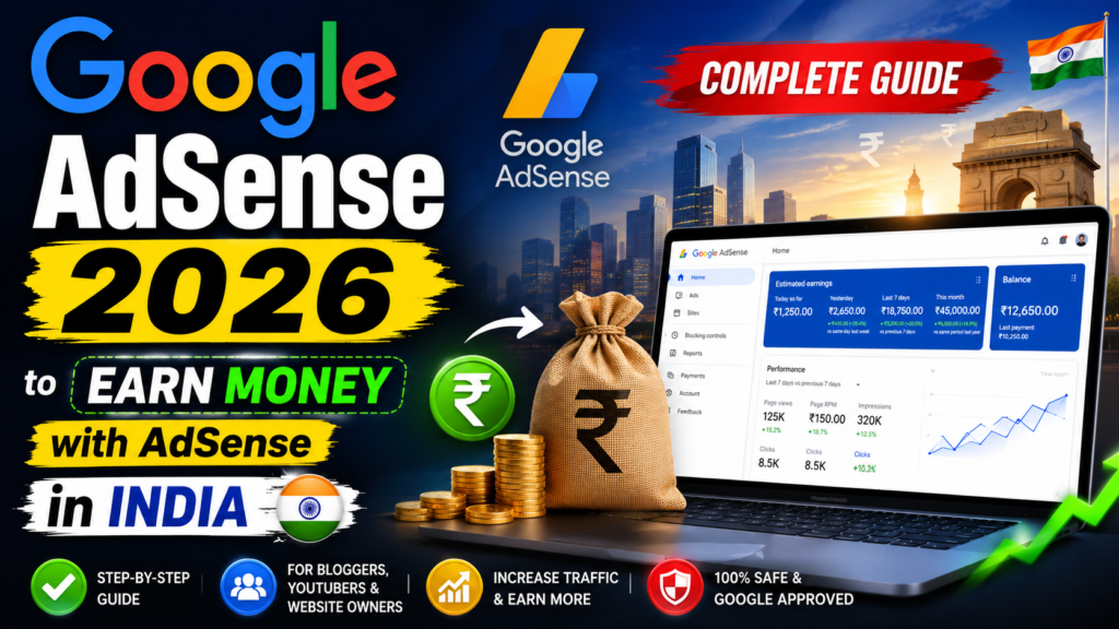 Google AdSense 2026: Complete Guide to Earn Money with AdSense in India 1 Google AdSense 2026