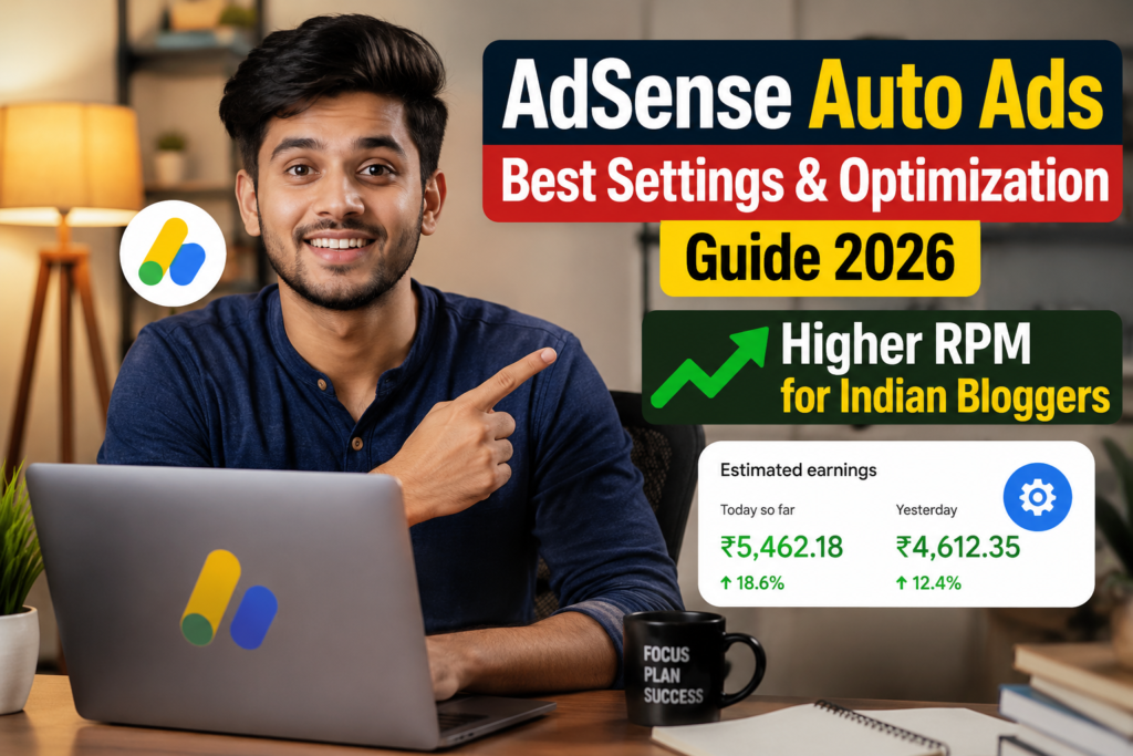 Adsense Auto Ads Settings & Optimization Guide 2026 – Higher RPM for Indian Bloggers 1 adsense auto ads settings 2026