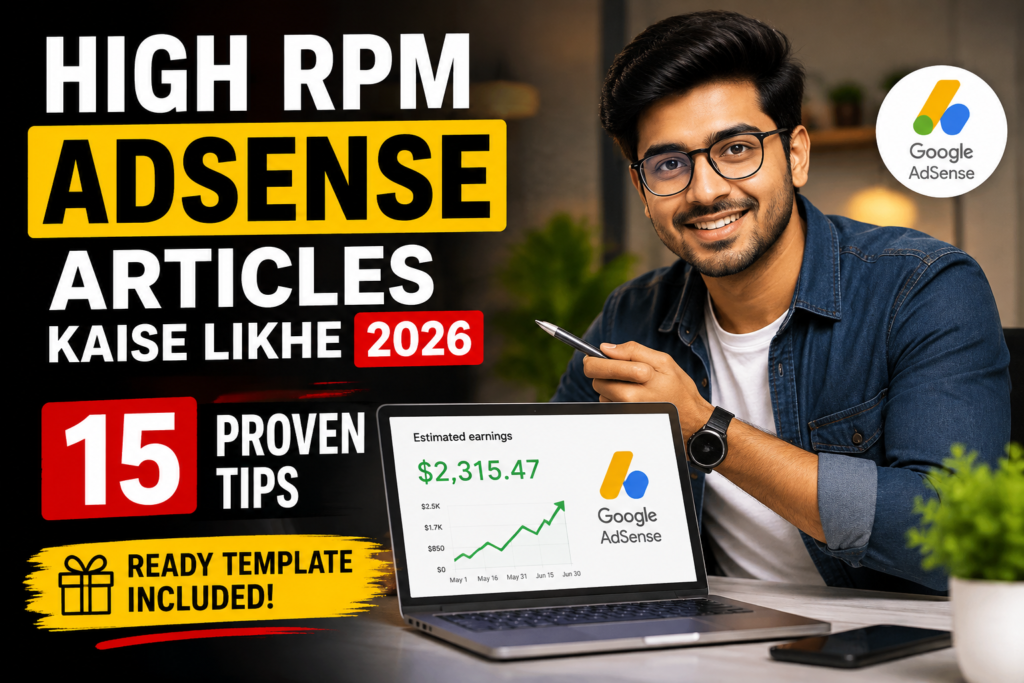 high rpm adsense articles kaise likhe 2026