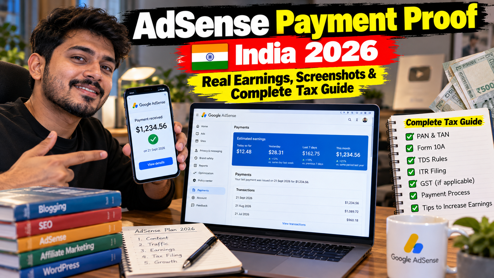 AdSense payment proof India
