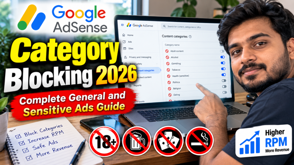 AdSense Category Blocking 2026: Complete General and Sensitive Ads Guide 1 AdSense Category Blocking