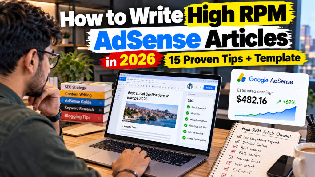 How to Write High RPM AdSense Articles in 2026 – 15 Proven Tips + Template 1 High RPM AdSense Articles