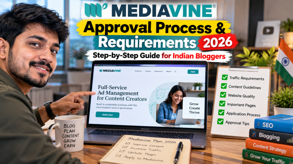 Mediavine Approval Process & Requirements 2026 – Step-by-Step Guide for Indian Bloggers 1 Mediavine Approval Process